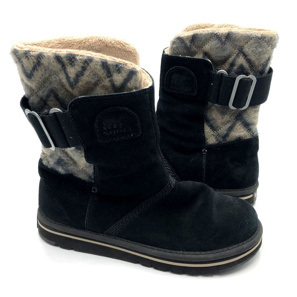 Sorel Newbie Black Suede Boots